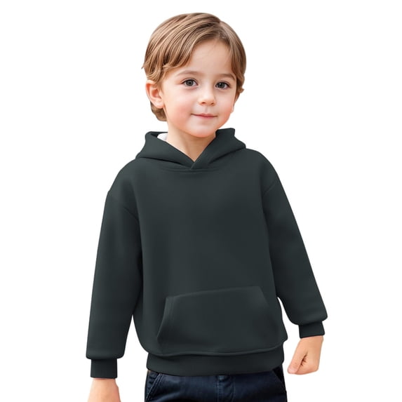 Ruyang Boys Girls Cute Trendy Hoodies Kids Plain Fall Winter Fleece Hooded Sweatshirts Long Sleeve Pullover Hoodie Pocket