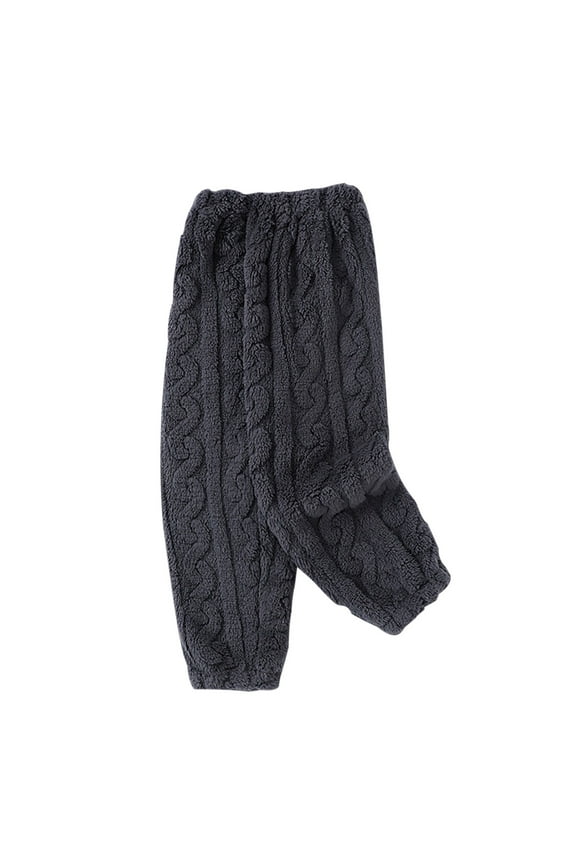 Boys Girls Furry Warm Loungewear Pants Toddler Kids Soft Cozy Thick Elastic Waist Baggy Trousers Fall Winter Pants