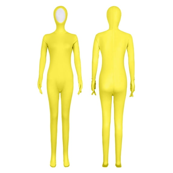 Ruyang Boys Girls Halloween Spandex Bodysuit Kids Open Face Body Suits Plain Stretchy Stage Performance Onesie Outfits