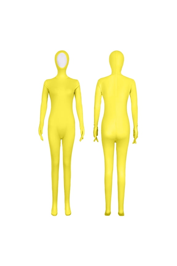 Boys Girls Halloween Spandex Bodysuit Kids Open Face Body Suits Plain Stretchy Stage Performance Onesie Outfits