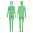 thumbnail image 1 of Ruyang Boys Girls Halloween Spandex Bodysuit Kids Open Face Body Suits Plain Stretchy Stage Performance Onesie Outfits, 1 of 5
