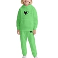 thumbnail image 1 of Ruyang Boys Girls Heart Graphic Tracksuit School Athletic Sweatsuits 2 Piece Outfits Pullover Hoodies Joggers Pants Set, 1 of 5