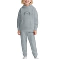 thumbnail image 1 of Ruyang Boys Girls Heart Sweatsuits 2 Piece Outfits Graphic Clothing Set Pullover Hoodies Joggers Set School Tracksuit, 1 of 5