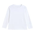 thumbnail image 1 of Ruyang Boys Girls Long Sleeve Shirts Kids Thermal Cotton Base Layer Top Fall Winter Warm Plain Crewneck Casual T-Shirt, 1 of 3
