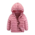 thumbnail image 1 of Ruyang Boys Girls Quilted Puffer Jackets Kids Lightweight Hooded Down Coat Fall Winter Plain Zip Up Padded Warm Outwear, 1 of 9