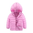 thumbnail image 1 of Ruyang Boys Girls Quilted Puffer Jackets Kids Lightweight Hooded Down Coat Fall Winter Plain Zip Up Padded Warm Outwear, 1 of 9