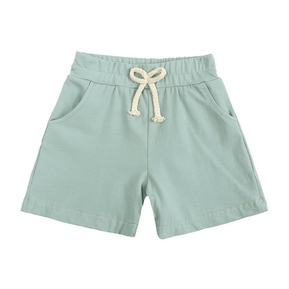Ruyang Boys Girls Shorts Kids High Waisted Cargo Shorts Summer Casual Shorts with Pockets Cotton Pull On Sports Pants