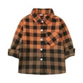 thumbnail image 1 of Ruyang Boys Gradient Color Plaid Flannel Shirt Vintage Long Sleeve Button Down Shirts with Pocket Lightweight Cardigan, 1 of 9