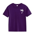 thumbnail image 1 of Ruyang Boys Short Sleeve Shirts Hawaiian Beach Sport Casual Crew Neck Tshirts Tops Cute Loose Fit Soft Cotton Tees Clothes, 1 of 3