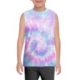 thumbnail image 1 of Ruyang Boys Tie-dyed T Shirts Summer Baggy Crewneck Sleeveless Camisoles Kids Gym Fitness Quick Dry Training Tank Tops, 1 of 5
