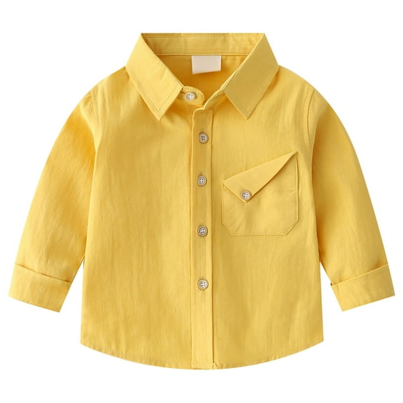 Ruyang Boys Uniform School Shirts Trendy Solid Color Long Sleeve Button Down Poplin Shirt Causal Lightweight Cardigan