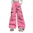 thumbnail image 1 of Ruyang Girls Cargo Active Tracksuit Trousers Cute Cool Lightweight Sweatpants with Multiple Pockets Baggy Jogger Pants, 1 of 7