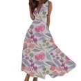 thumbnail image 1 of Ruyang Casual Dresses for Women, 2024 Womens Summer Beach Sundress Wrap V Neck Sleeveless Maxi Dress,Trendy Boho Flowy Long Dress, 1 of 6