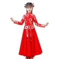 thumbnail image 1 of Ruyang Chinese Princess Dress Clothes for Girls Kids Tang Dynasty Traditional Floral Embroidery Vintage Fairy Dress, 1 of 4