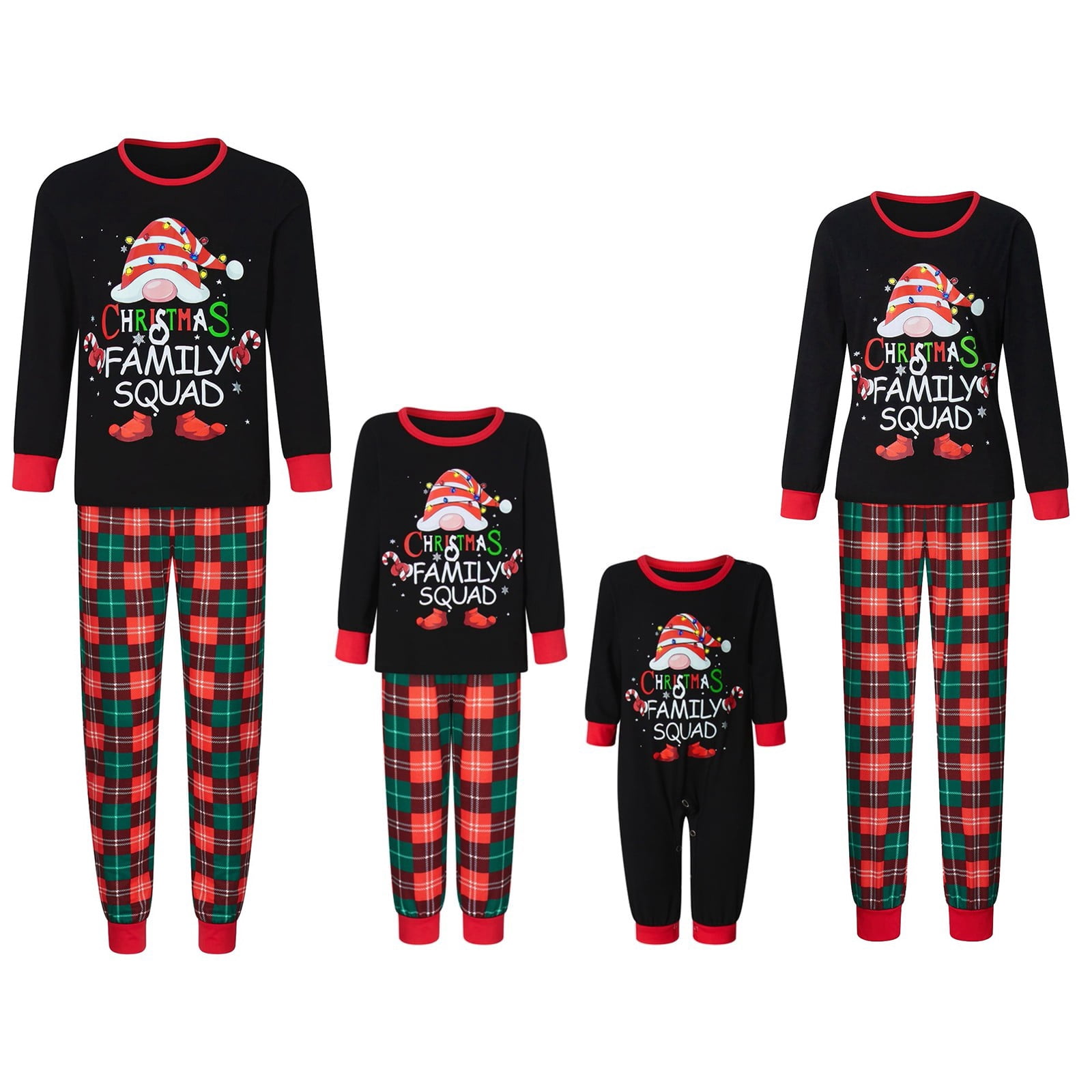 Ruyang Christmas Matching Pajamas for Family Red Plaid Classic Xmas ...