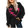 thumbnail image 1 of Ruyang Cute Heart Butterfly Hoodies for Teen Girls Oversized Pullover Hoodies Long Sleeve Fall Winter Hooded Sweatshirts, 1 of 5