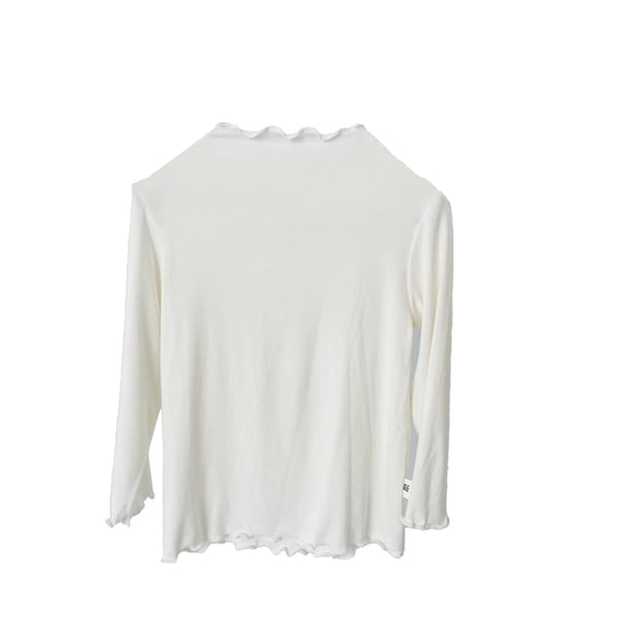 Ruyang Cute Shirts for Girls Ruffle Tops Baby Plain Long Sleeve Thermal Tshirts Soft Cotton Fall Winter Pullover Tee
