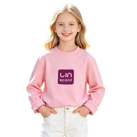 Ruyang Cute Sweatshirt for Girls Letter Print Kids Crew Neck Long Sleeve Tops Spring Autumn Loose Fitting Casual Layer Pullover