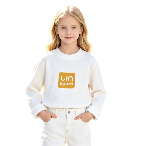 Ruyang Cute Sweatshirt for Girls Letter Print Kids Crew Neck Long Sleeve Tops Spring Autumn Loose Fitting Casual Layer Pullover