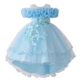 thumbnail image 1 of Ruyang Dresses for Teen Girls Flowy Embroidery Cold Shoulder Multi Layered Tulle Tutu Dresses Summer Princess Birthday Party Dresses, 1 of 9