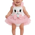 thumbnail image 1 of Ruyang Easter Baby Girl Outfit Cute New Born Bunny Clothes Rabbit Sleeveless Tulle Romper Dress My First Easter Outfit Bow Tutu Skirt, 1 of 9