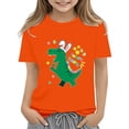 thumbnail image 1 of Ruyang Easter Day Shirts for Toddler Girls Boys Short Sleeve Dinosaur Bunny Tshirt for Kids Girls Cotton Soft Tee Tops, 1 of 1