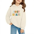 thumbnail image 1 of Ruyang First Grade Hoodies Back to School Hooded Sweatshirts Kids Boys Girls First Day of School Hoodie Cute Pullover Top, 1 of 5