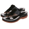 thumbnail image 1 of Ruyang Flip Flops For Women 2024 Women's Summer Toe Wedge And T Shaped Oversized Beach Sandals And Slippers, 1 of 7