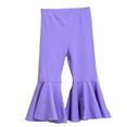 thumbnail image 1 of Ruyang Girl's Stretchy Slim Flare Leggings High Waisted Flowy Yoga Pants Kids Multicolour Dance Bell Bottoms Leggings, 1 of 3