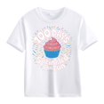 thumbnail image 1 of Ruyang Girls Casual Short Sleeved T Shirt 100 Days Of School Opening 100 Days Anniversary Personality Loose Short Sleeved, 1 of 1