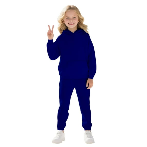 Ruyang Girls Fall Tracksuit School Athletic Sweatsuits Pullover Hoodies Joggers Pants Set 2 Piece Outfits Clothing Set