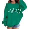 thumbnail image 1 of Ruyang Girls Heart Sweatshirts Fall Winter Cute Trendy Oversized Sweatshirt Long Sleeve Crewneck School Pullover Tops, 1 of 5