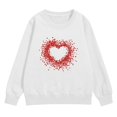 thumbnail image 1 of Ruyang Girls Heart Sweatshirts Kids Cute Solid Color Sweater Casual Valentine Pullover Long Sleeve Pullover Tops Trendy Clothes, 1 of 4