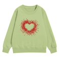 thumbnail image 1 of Ruyang Girls Heart Sweatshirts Kids Cute Solid Color Sweater Casual Valentine Pullover Long Sleeve Pullover Tops Trendy Clothes, 1 of 4