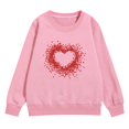 thumbnail image 1 of Ruyang Girls Heart Sweatshirts Kids Cute Solid Color Sweater Casual Valentine Pullover Long Sleeve Pullover Tops Trendy Clothes, 1 of 4