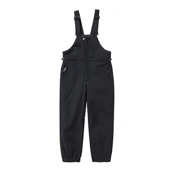 Ruyang Girls Insulated Ski Overalls Waterproof Adjustable Zipper Snowboard Pants with Pockets Boys Winter Thick Warm Jumpsuit