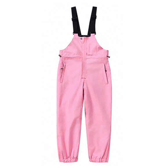 Ruyang Girls Insulated Ski Overalls Waterproof Adjustable Zipper Snowboard Pants with Pockets Boys Winter Thick Warm Jumpsuit