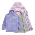 thumbnail image 1 of Ruyang Girls Jacket 2 In 1 Detachable Liner Fleece Windproof Lightweight Coat 2 Piece Kids Cute Heart Hood Windbreaker, 1 of 6