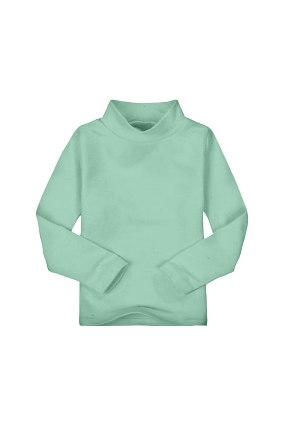 Girls Kids Solid Collar Sweater Turtleneck Long Sleeve Soft Pullover Shirt Tops Comfort Funny Summer Clothes Sweatshirt