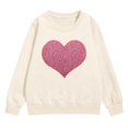 thumbnail image 1 of Ruyang Girls Long Sleeve Crew Neck Pullover Sweatshirt Kids Valentines Day Shirts Love Heart Print Outerwear Casual Loose Fit Blouse, 1 of 4