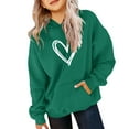 thumbnail image 1 of Ruyang Girls Oversized Heart Hoodies Fall Winter Trendy Pullover Hoodie Pocket Personalized Graphic Hooded Sweatshirts, 1 of 6
