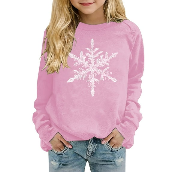 Ruyang Girls Oversized Sweatshirts Solid Crewneck Pullover Sweatshirt Kids Fashion Blouses Tween Trendy Warm Tops Preppy Clothes