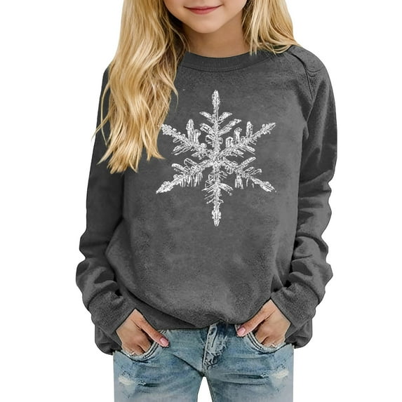 Ruyang Girls Oversized Sweatshirts Solid Crewneck Pullover Sweatshirt Kids Fashion Blouses Tween Trendy Warm Tops Preppy Clothes