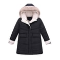 thumbnail image 1 of Ruyang Girls Padded Puffer Coat Kids Long Quilted Parka Coats Winter Warm Fuzzy Hooded Down Jackets Windproof Zip Outwear, 1 of 8
