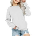 thumbnail image 1 of Ruyang Girls Pullover Sweatshirts Long Sleeve Oversized Hoodie with Pocket Kids Boys Plain Crewneck Casual Sweatshirt, 1 of 9
