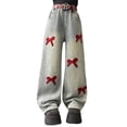 thumbnail image 1 of Ruyang Girls Ripped Straight Leg Baggy Jeans Kids Baggy Pants Denim Trousers Pants Vintage Plain Jean Casual Joggers Streetwear, 1 of 7