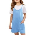 thumbnail image 1 of Ruyang Girls Rompers Wide Leg Shortalls Spaghetti Strap Jumpsuits Sleeveless Overalls Loose Short Rompers Wide Leg Jumpsuits, 1 of 8