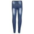 thumbnail image 1 of Ruyang Girls Skinny Jeans Stretch Denim Pants Elastic Waisted Trousers Slim Jeans with Holes with Pockets Streetwear Summer Pants, 1 of 2