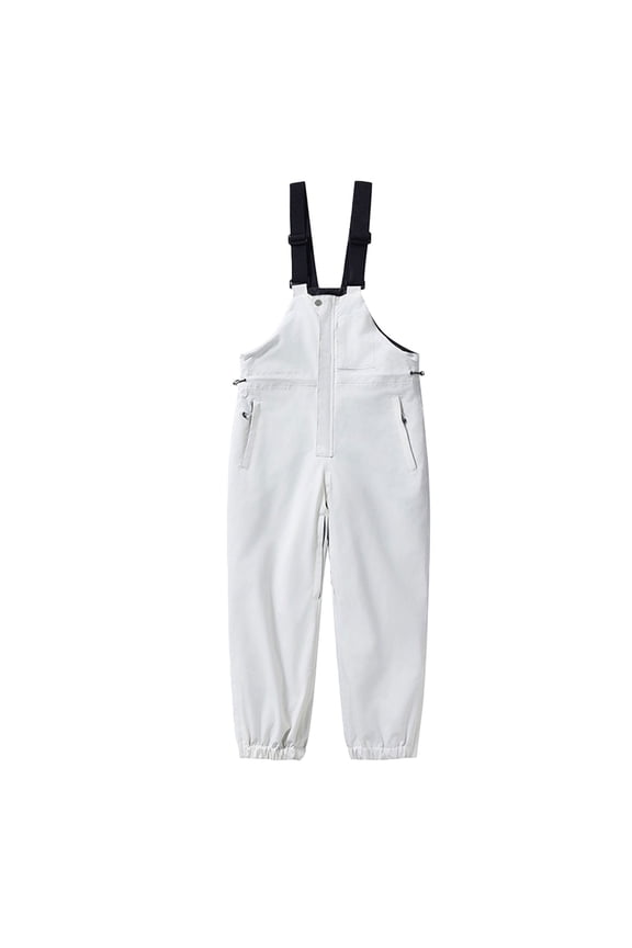 Girls Snow Bib Pants Boys Waterproof Ski Overalls Kids Windproof Insulated Snowsuit Winter Quilted Warm Snowpants