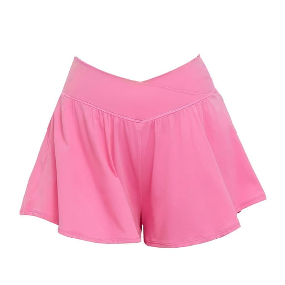 Ruyang Girls Sport Workout Skirts Mid Waist Outdoor Athletic Solid Short Skirt Teen Kids Stretchy Soft Dress Bottoms